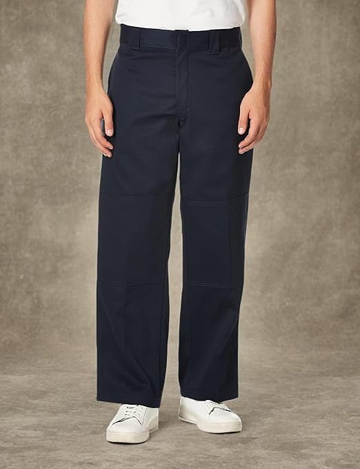 Dickies Men's Flex Double Knee Work Pant Loose Straight Fit, Black